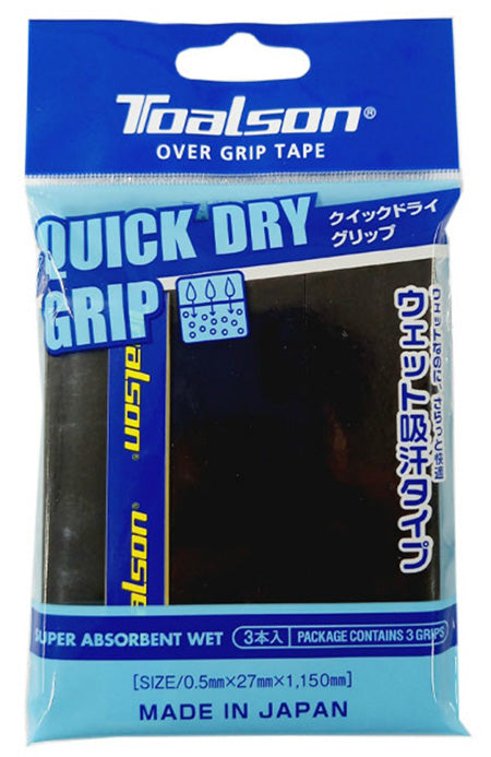 Toalson Quick Dry Grip 3 Tennis Padel - Black